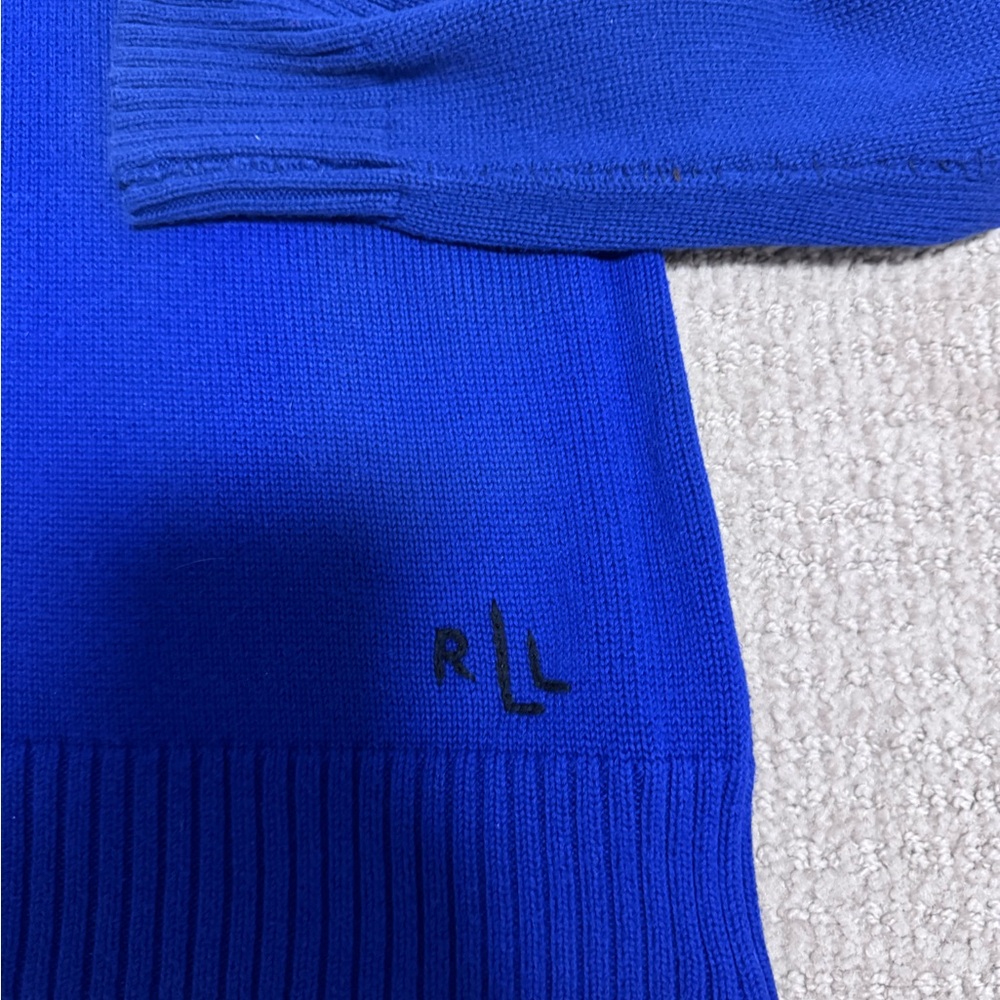 Women’s Ralph Lauren Royal Blue Flag Sweater - Picture 2 of 4